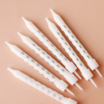 Свечи Стильный микс, Металлик, 0,75*8 см, 10 шт. с держат., 802962