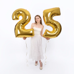 Шар (40''/102 см) Цифра, 5, Золото, 1 шт. в уп., 901765OP