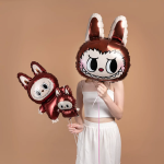 Шар (27''/69 см) Фигура, Плюшевый эльф, Голова, Коричневый, 1 шт., 26875