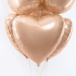Шар (18''/46 см) Сердце, Пудра, Сатин, 1 шт., 201500PLN