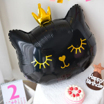 Шар (29''/74 см) Фигура, Котенок Принцесса, Черный, 1 шт., 19771