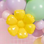 Шар с клапаном (14''/36 см) Мини-цветок, Ромашка, Желтый, 1 шт., 23123