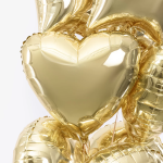 Шар (18''/46 см) Сердце, Светлое золото, 1 шт., 201500LG