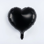 Шар (18''/46 см) Сердце, Черный, 1 шт., 123134