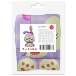 Шар с клапаном (17''/43 см) Мини-фигура, Зайка, Сиреневый, 5 шт. в уп. (цв.этик.), 23615S5