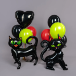 Шар (24''/61 см) Фигура 3D, Котенок, Черный, 1 шт. в уп., 24611