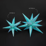 Шар 3D (26''/66 см) Звезда, Составная, Голубой, Хамелеон, 1 шт. в уп., 24913