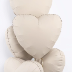 Шар (18''/46 см) Сердце, Кремовый Латте, Матовый, 1 шт., 201500MCL