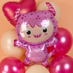 Шар (34''/86 см) Фигура, Маленький чертенок, Розовый, 1 шт., 901903RS