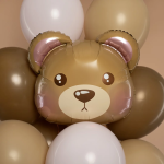 Шар (19''/48 см) Фигура, Голова, Милый мишка, 1 шт., 23704