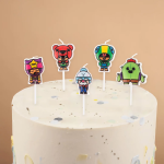 Свечи Game Party, Герои, 5 шт. с держат., 501521