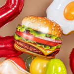 Шар (24''/61 см) Фигура, Бургер, 1 шт. в уп., 26928