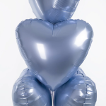 Шар (19''/48 см) Сердце, Мистик, Лазурь, Сатин, 1 шт., 758229