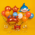 Шар (31''/79 см) Фигура, Веселая акула, 1 шт., 901896