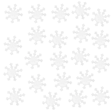 Декоративное украшение Снежинки, 2,5 см, Белый, 25 шт., 6230829