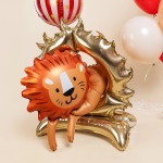 Шар 3D (44''/112 см) Фигура на подставке, Цирк, Смелый лев, 1 шт. в уп., 27154