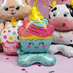 Шар 3D (19''/48 см) Фигура на подставке, Кекс, 1 шт. в уп., 24553