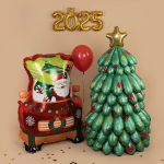 Шар (51''/130 см) Фигура 3D, Новогодняя елка, Светло-зеленый, Сатин, 1 шт. в уп., 25018