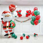 Шар (60''/152 см) Фигура, Дед Мороз с подарками, 1 шт. в уп., 25147-P