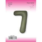 Шар (40''/102 см) Цифра, 7 Slim, Оливковый, Матовый, 1 шт. в уп., B901917MOL
