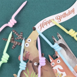 Свечи Спирали, Ассорти, Макарунс, 0,35*8,5 + 5 см, 6 шт. с держат., 802967