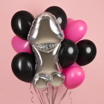 Шар (39''/99 см) Фигура, Мистер Пи-Пи, Дизайн НЮ, Серебро, 1 шт., 23915