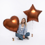 Шар (36''/91 см) Звезда, Терракота, Бохо, 1 шт. в уп., 940868