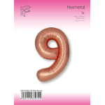 Шар (40''/102 см) Цифра, 9 Slim, Бронза, Металлик, 1 шт. в уп., B901919BZ
