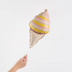 Шар с клапаном (17''/43 см) Мини-фигура, Мороженое, Розовый, Сатин, 1 шт., 25063