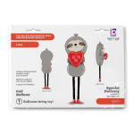 Шар 3D (64''/163 см) Ходячая Фигура, Ленивец с сердечком, 1 шт. в уп., 25079-P