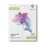 Шар (27''/69 см) Фигура, Волшебный дельфин, Голография, 1 шт. в уп., G72195RH-P