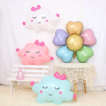 Шар (39''/99 см) Цветок, Лепестки Сердечки, Разноцветный, 1 шт., 23626