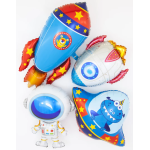 Шар (41''/104 см) Фигура, Космическая ракета, 1 шт., 15467