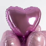 Шар (18''/46 см) Сердце, Светло-розовый, 1 шт., 201500RSL