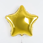 Шар (32''/81 см) Звезда, Золото, Металлик, 1 шт., 27223