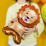 Шар 3D (22''/56 см) Фигура на подставке, Лев, 1 шт. в уп., 24551