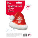 Шар (28''/71 см) Фигура, Новогодний колпачок, Красный, 1 шт. в уп., 25077P