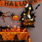 Шар (14''/36 см) Мини-фигура, Котенок с тыквой, 1 шт., G72209