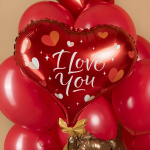 Шар (33''/84 см) Фигура, Мишка с сердцем, 1 шт. в уп., 23944P