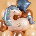 Шар (30''/76 см) Фигура, Морской единорог, Розовый, 1 шт. в уп., G72197-P