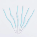 Свечи Спирали Люкс, Голубой, 0,4*13 + 3 см, 6 шт. с держат., 803037