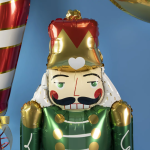 Шар 3D (49''/124 см) Фигура на подставке, Щелкунчик, Зеленый, 1 шт. в уп., 23595