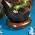 Шар 3D (21''/53 см) Фигура на подставке, Динозаврик в яйце, Зеленый, 1 шт. в уп., 19798