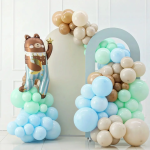 Шар (41''/104 см) Фигура, Мишка со звездочкой, 1 шт., 23933