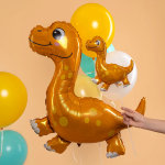 Шар (10''/25 см) Мини-фигура, Динозаврик Диплодок, 1 шт., 902908