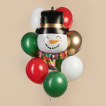 Шар (27''/69 см) Фигура, Снеговик в цилиндре, 1 шт. в уп., 25410-P
