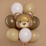 Шар (19''/48 см) Фигура, Голова, Милый мишка, 1 шт., 23704