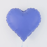 Шар (18''/46 см) Сердце, Голубой Лотос, Матовый, 1 шт., 183000MLUB