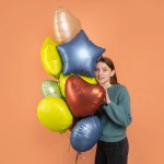 Шар (18''/46 см) Сердце, Белый песок, Сатин, 1 шт., 180000SNU