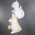 Шар (33''/84 см) Фигура, Корги с подарком, 1 шт., 23213